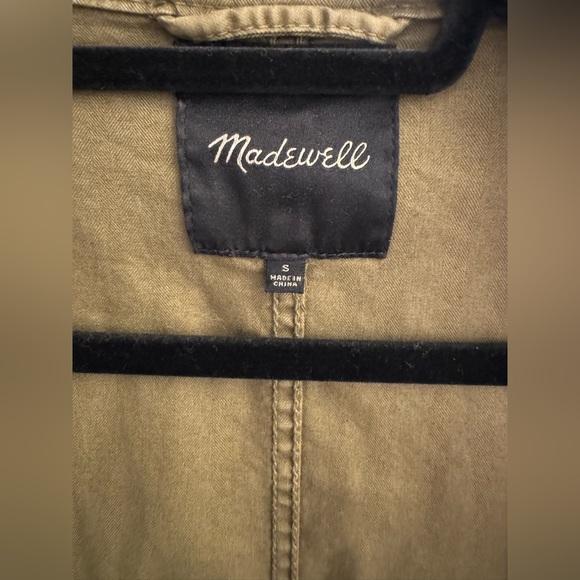 Madewell Size Small Green Utility Jacket - Picture 3 of 3
